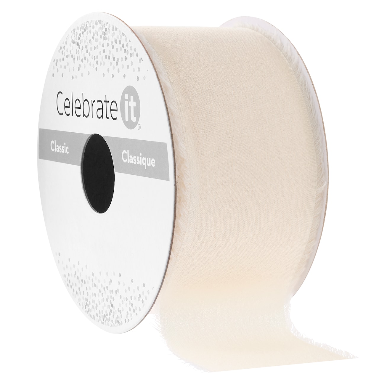 Ruban en satin blanc brut de 3,8 cm x 2,7 m Classique de Celebrate It